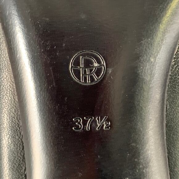 THE ROW Size 7.5 Black Leather Pointed Toe Kitten Heel Ankle Boots - Picture 8 of 9